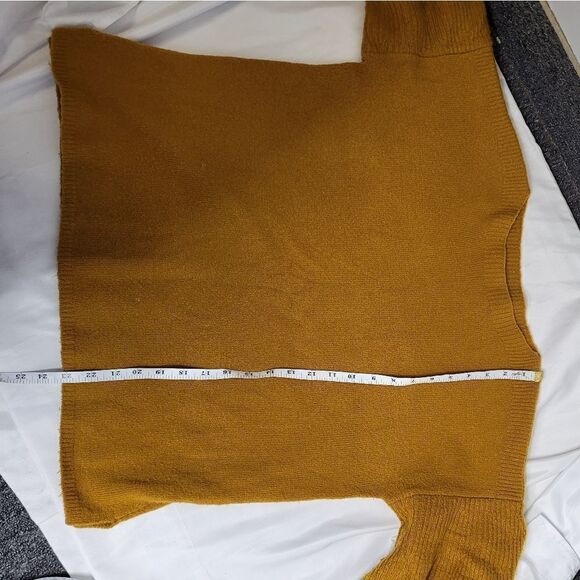 MADEWELL rust tier ruffle sleeve pullover sweater in coziest yarn M - Picture 12 of 12